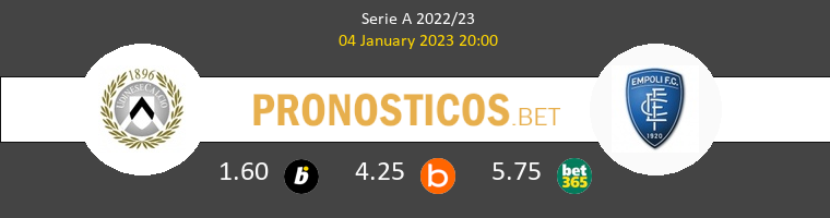 Udinese vs Empoli Pronostico (4 Ene 2023) 1