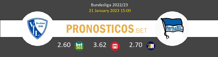 VfL Bochum vs Hertha Berlín Pronostico (21 Ene 2023) 1