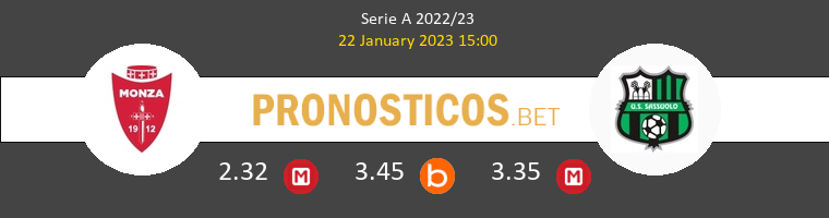 AC Monza vs Sassuolo Pronostico (22 Ene 2023) 1