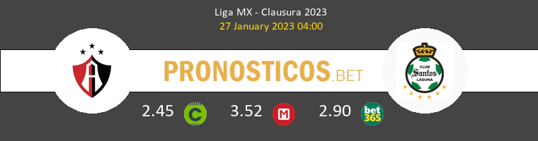 Atlas Guadalajara vs Santos Laguna Pronostico (27 Ene 2023) 1