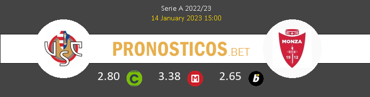 Cremonese vs AC Monza Pronostico (14 Ene 2023) 1