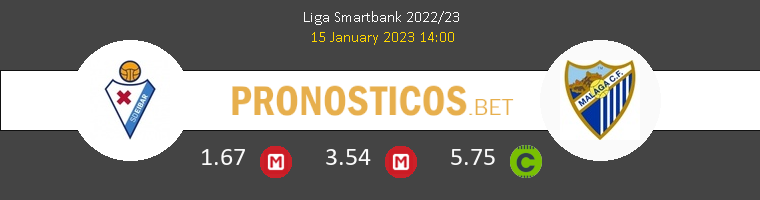 Eibar vs Málaga Pronostico (15 Ene 2023) 1