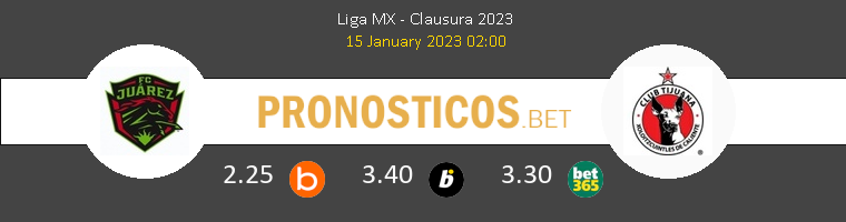 FC Juárez vs Tijuana Pronostico (15 Ene 2023) 1