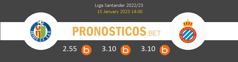 Getafe vs Espanyol Pronostico (15 Ene 2023) 1