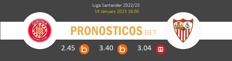 Girona vs Sevilla Pronostico (14 Ene 2023) 1