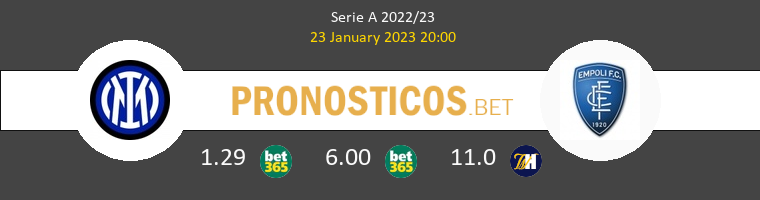 Inter vs Empoli Pronostico (23 Ene 2023) 1