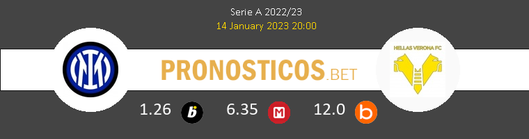 Inter vs Hellas Verona Pronostico (14 Ene 2023) 1