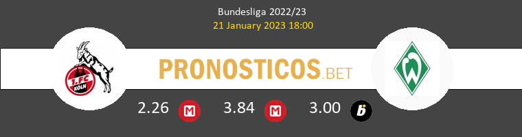 Colonia vs Werder Bremen Pronostico (21 Ene 2023) 1