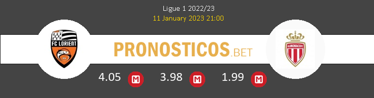 Lorient vs Monaco Pronostico (11 Ene 2023) 1