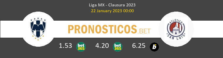 Monterrey vs Atl. San Luis Pronostico (22 Ene 2023) 1