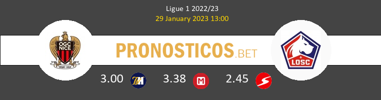 Nice vs Lille Pronostico (29 Ene 2023) 1