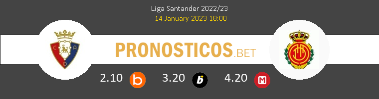 Osasuna vs Mallorca Pronostico (14 Ene 2023) 1
