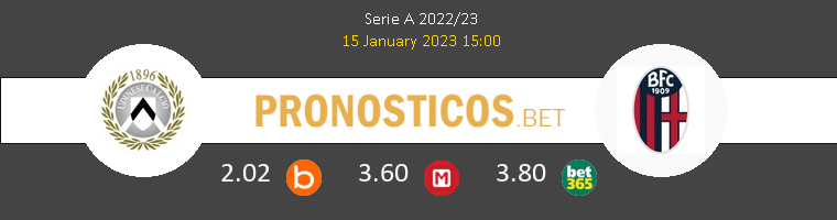 Udinese vs Bologna Pronostico (15 Ene 2023) 1