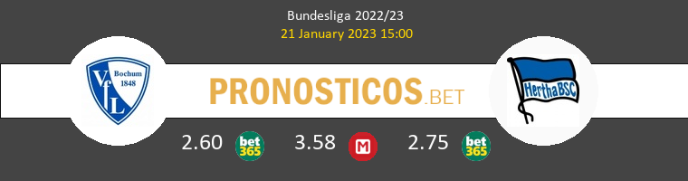 VfL Bochum vs Hertha BSC Pronostico (21 Ene 2023) 1