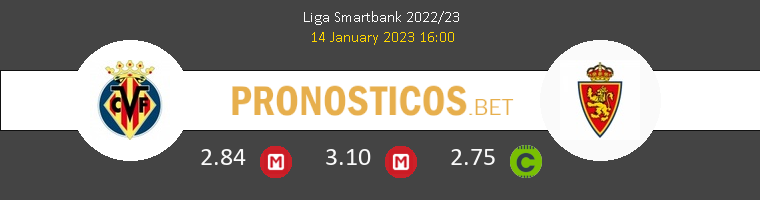 Villarreal B vs Zaragoza Pronostico (14 Ene 2023) 1