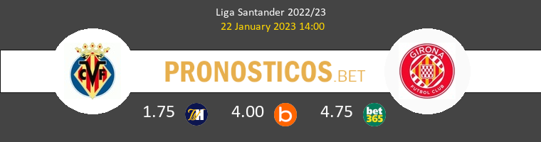 Villarreal vs Girona Pronostico (22 Ene 2023) 1