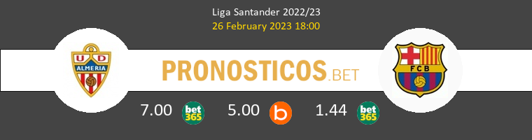 Almería vs Barcelona Pronostico (26 Feb 2023) 1