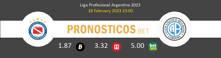 Argentinos Juniors vs Belgrano Pronostico (18 Feb 2023) 1