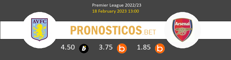 Aston Villa vs Arsenal Pronostico (18 Feb 2023) 1