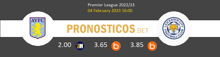 Aston Villa vs Leicester Pronostico (4 Feb 2023) 1