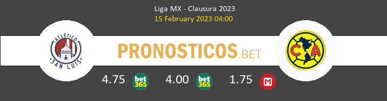 Atl. San Luis vs América Pronostico (15 Feb 2023) 1