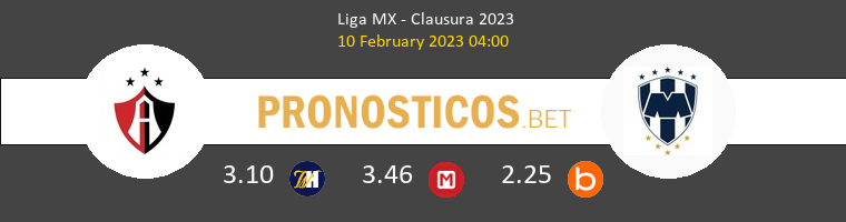 Atlas Guadalajara vs Monterrey Pronostico (10 Feb 2023) 1