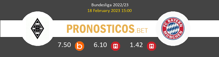 B. Mönchengladbach vs Bayern Pronostico (18 Feb 2023) 1