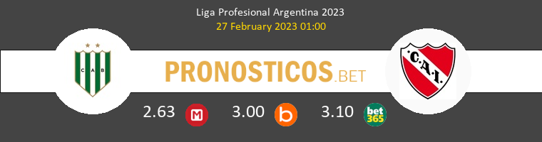 Banfield vs Independiente Pronostico (27 Feb 2023) 1