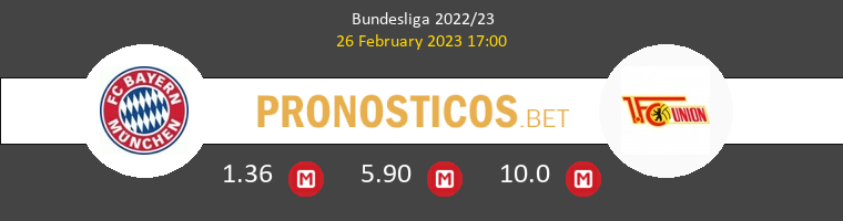 Bayern Munchen vs Union Berlin Pronostico (26 Feb 2023) 1