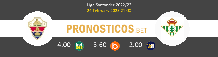 Elche vs Real Betis Pronostico (24 Feb 2023) 1