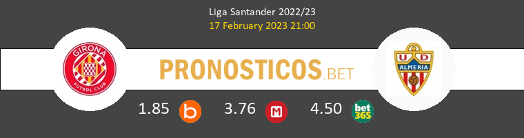 Girona vs Almería Pronostico (17 Feb 2023) 1