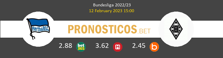 Hertha Berlín vs B. Mönchengladbach Pronostico (12 Feb 2023) 1