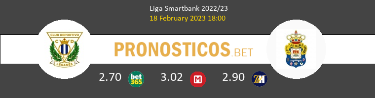 Leganés vs Las Palmas Pronostico (18 Feb 2023) 1
