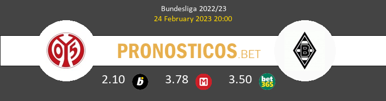 Mainz 05 vs B. Mönchengladbach Pronostico (24 Feb 2023) 1