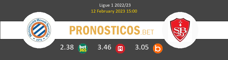 Montpellier vs Stade Brestois Pronostico (12 Feb 2023) 1