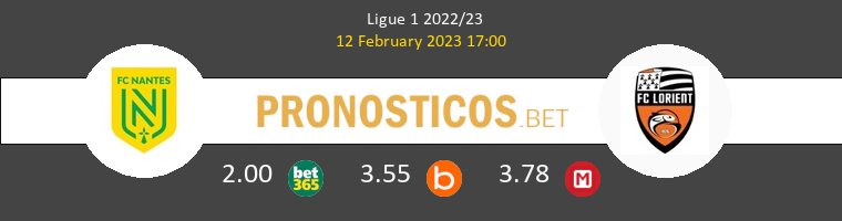 Nantes vs Lorient Pronostico (12 Feb 2023) 1