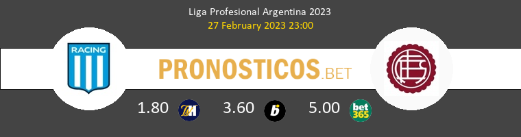 Racing Club vs Lanús Pronostico (27 Feb 2023) 1