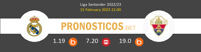 Real Madrid vs Elche Pronostico (15 Feb 2023) 1