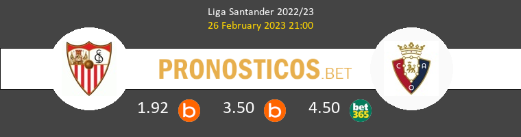Sevilla vs Osasuna Pronostico (26 Feb 2023) 1
