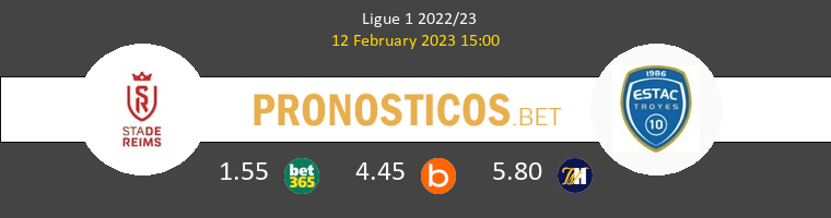 Stade de Reims vs Troyes Pronostico (12 Feb 2023) 1
