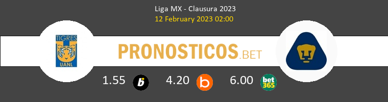 Tigres UANL vs Pumas UNAM Pronostico (12 Feb 2023) 1
