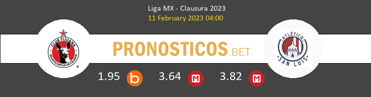 Tijuana vs Atl. San Luis Pronostico (11 Feb 2023) 1
