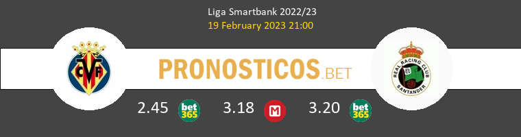 Villarreal B vs Racing de Santander Pronostico (19 Feb 2023) 1