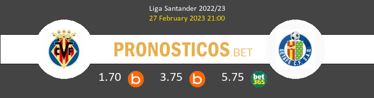 Villarreal vs Getafe Pronostico (27 Feb 2023) 1