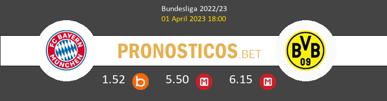 Bayern Munchen vs Borussia Pronostico (1 Abr 2023) 1