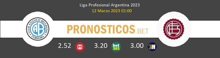 Belgrano vs Lanús Pronostico (12 Mar 2023) 1