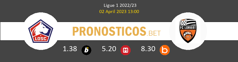 Lille vs Lorient Pronostico (2 Abr 2023) 1