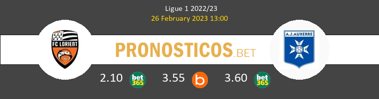Lorient vs Auxerre Pronostico (26 Feb 2023) 1