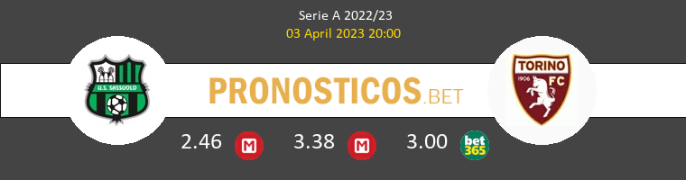 Sassuolo vs Torino Pronostico (3 Abr 2023) 1