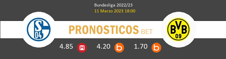 Schalke 04 vs Borussia Dortmund Pronostico (11 Mar 2023) 1